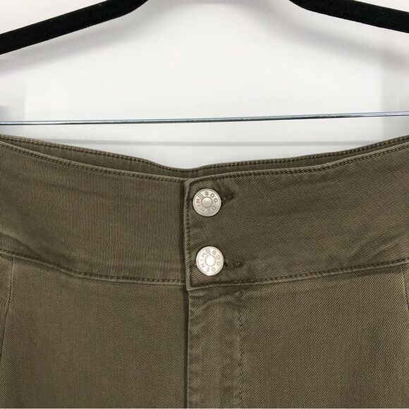 Urban Outfitters BDG High Rise Wide Leg Jeans Moss Green Womens 10 Crop - Picture 6 of 9